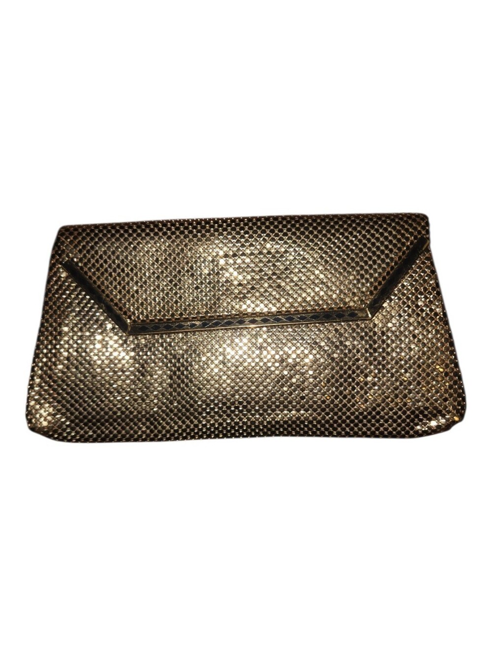 Vintage Whiting & Davis Gold Envelope Clutch